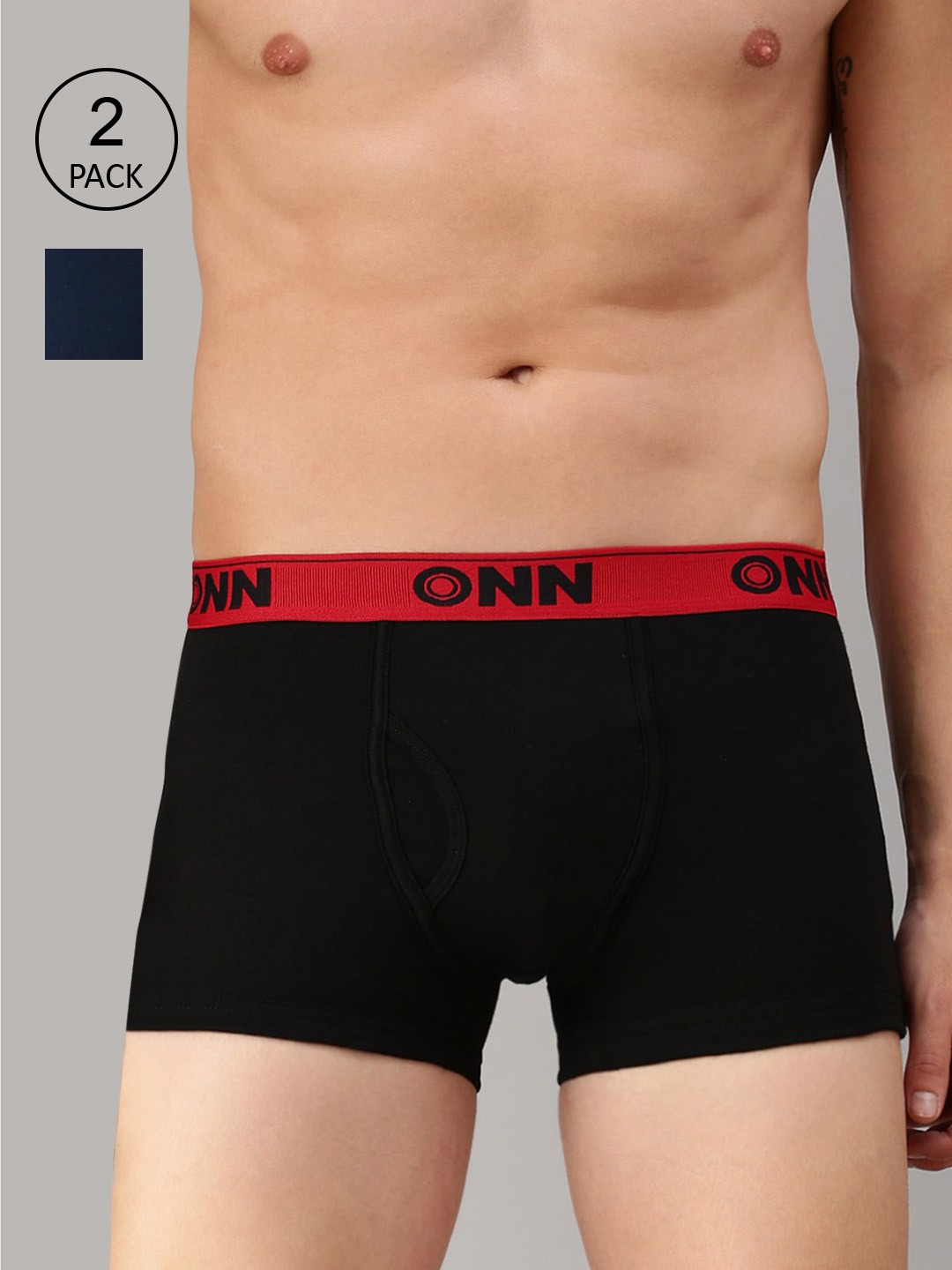 

ONN Men Pack Of 2 Solid Trunk, Blue
