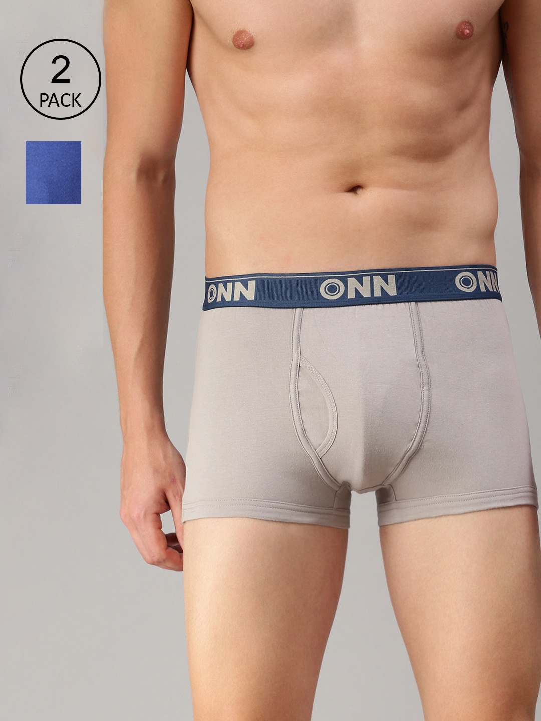 

ONN Men Pack Of 2 Solid Trunk, Blue