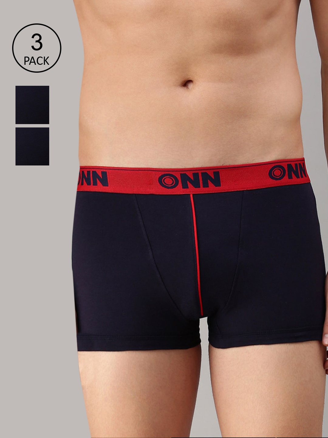 

ONN Pack of 3 Navy Blue Trunk