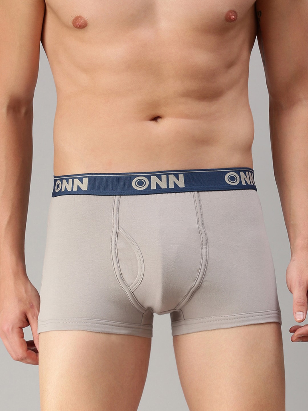 

ONN Men Solid Basic Trunks, Grey