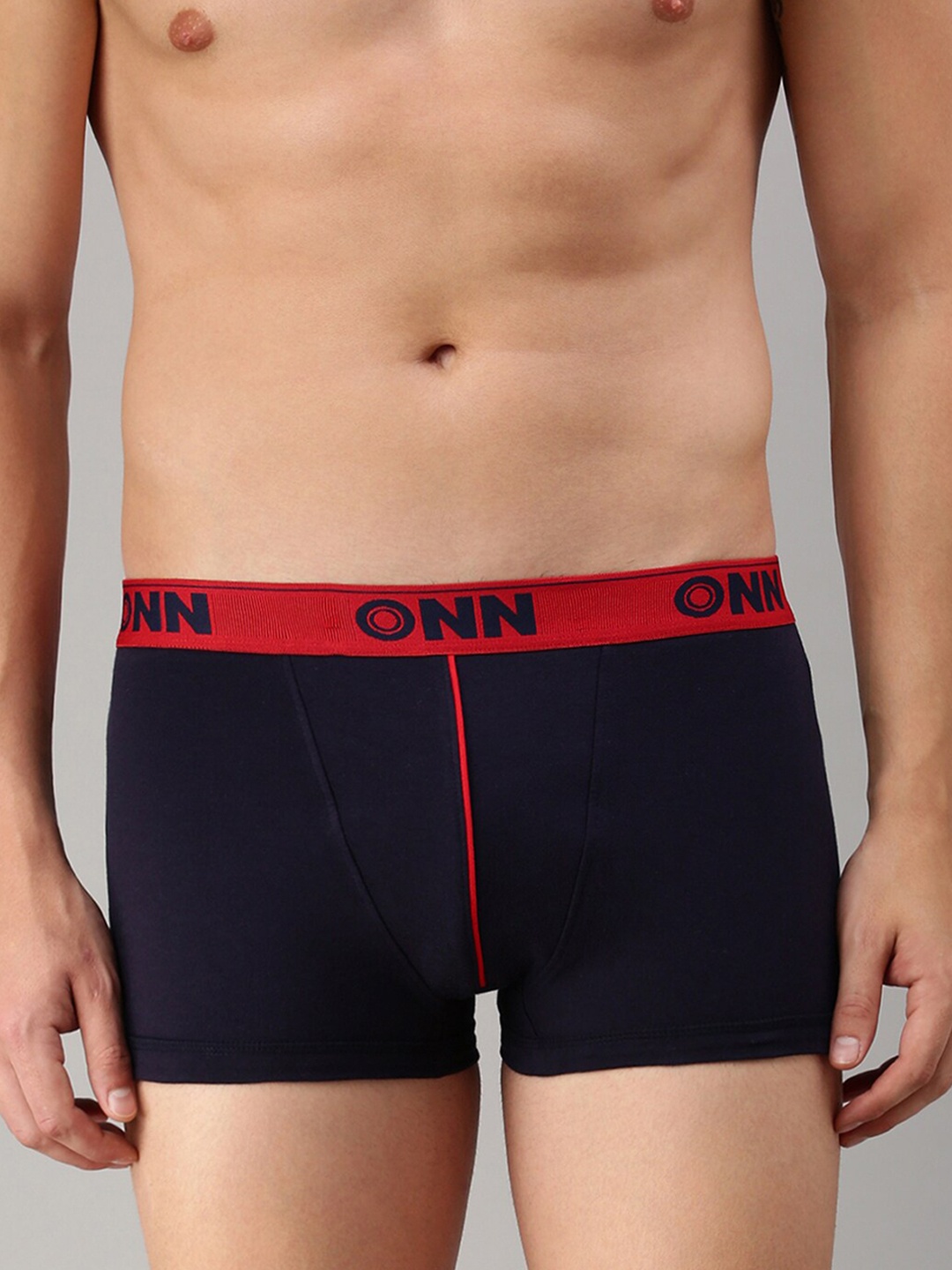 

ONN Men Navy Blue Set of 2 Solid Trunks ONN_253_NB