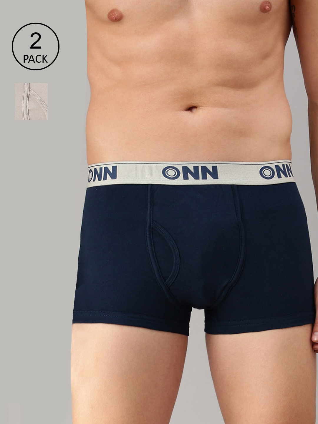 

ONN Men Pack Of 2 Solid Trunk, Blue