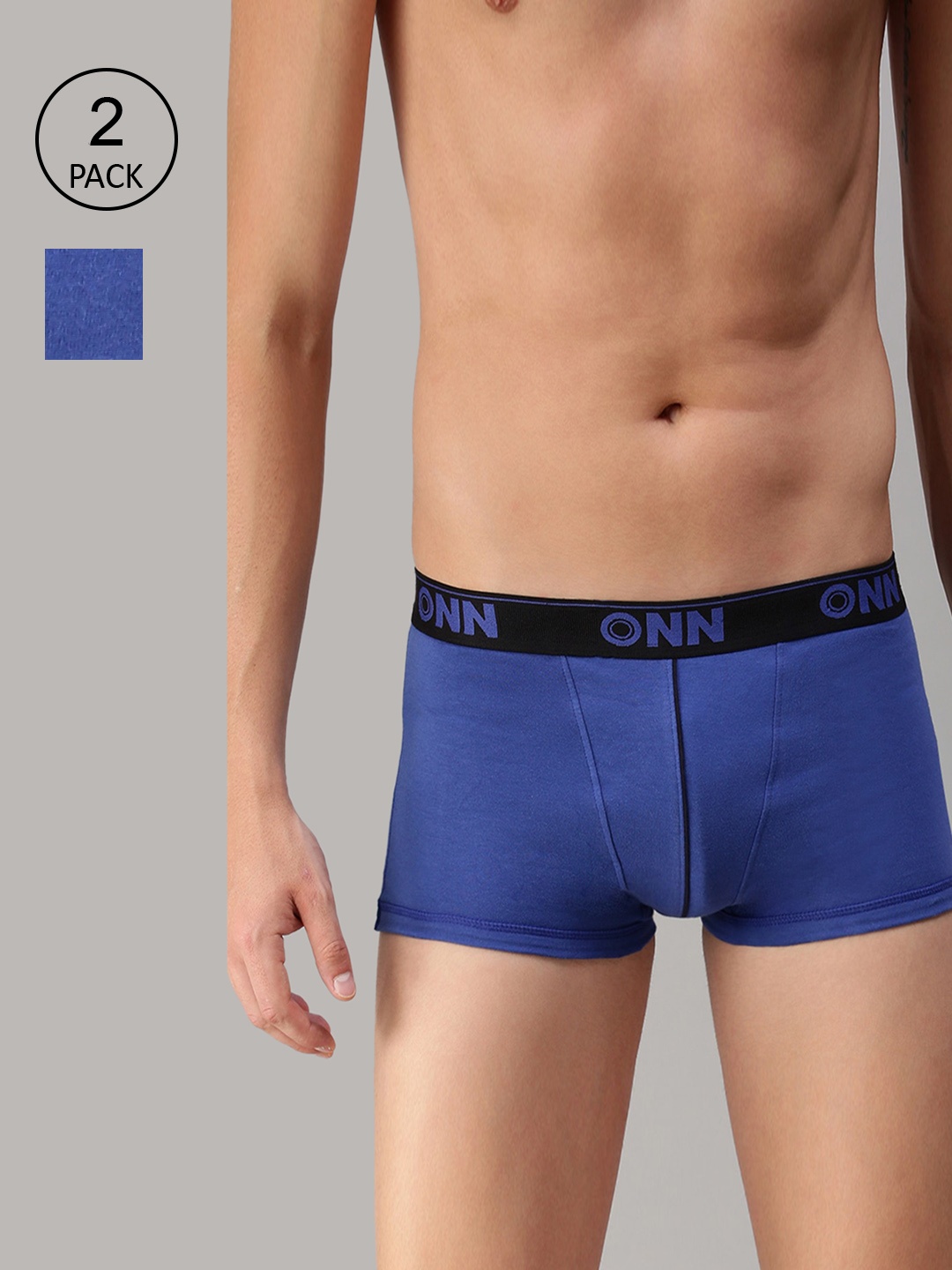 

ONN Men Pack Of 3 Blue Solid Trunk ONN_253_RBU_3PC