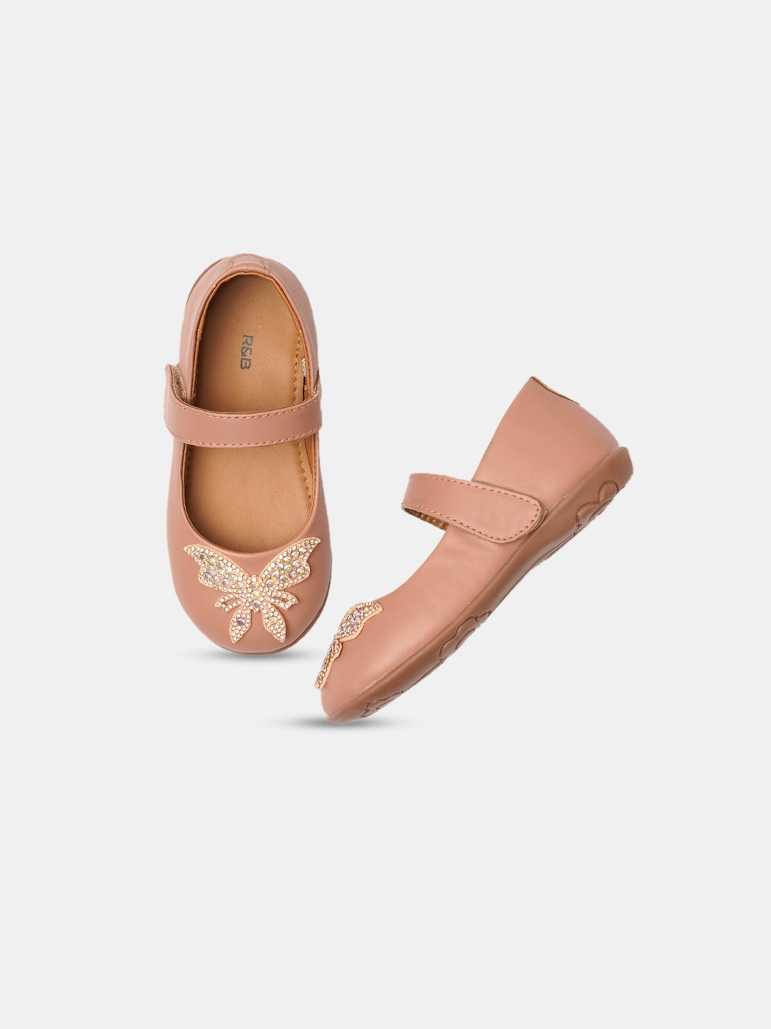 

R&B Girls Pink PU Slip-On Sneakers