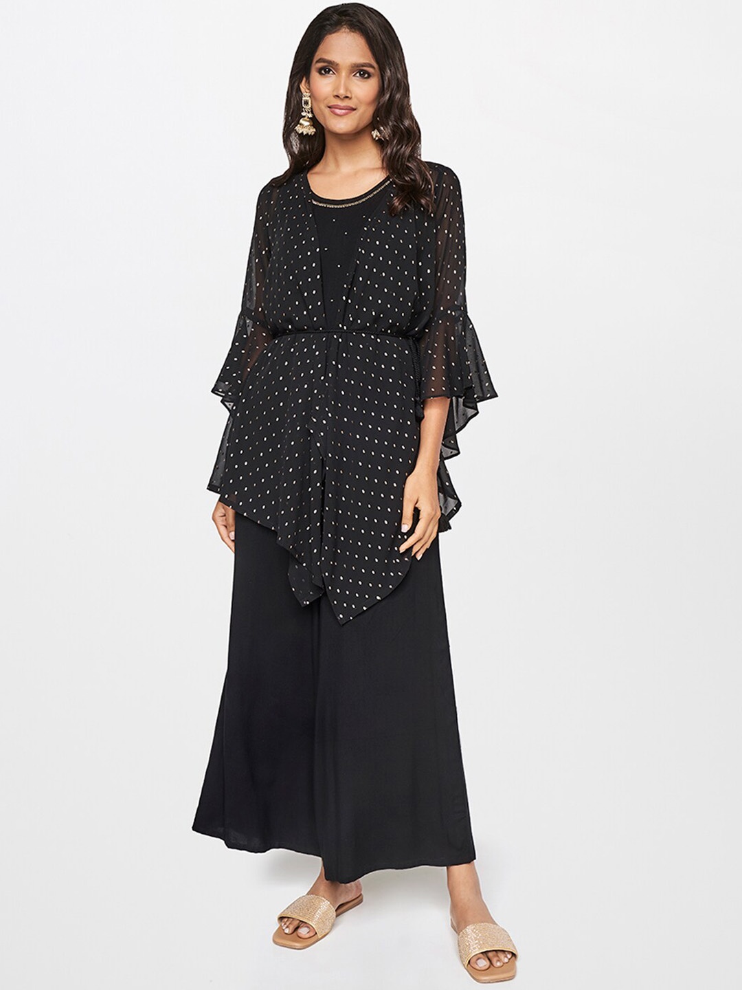 

itse Women Black Printed Co-Ords