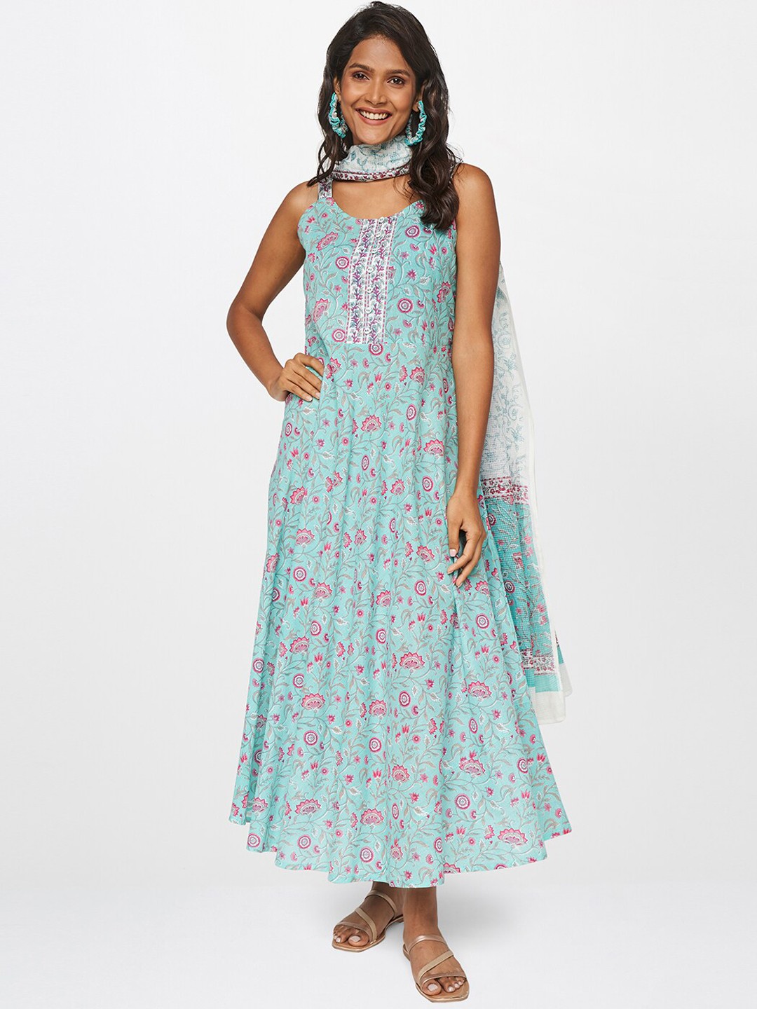 

itse Women Blue Printed Co-Ords