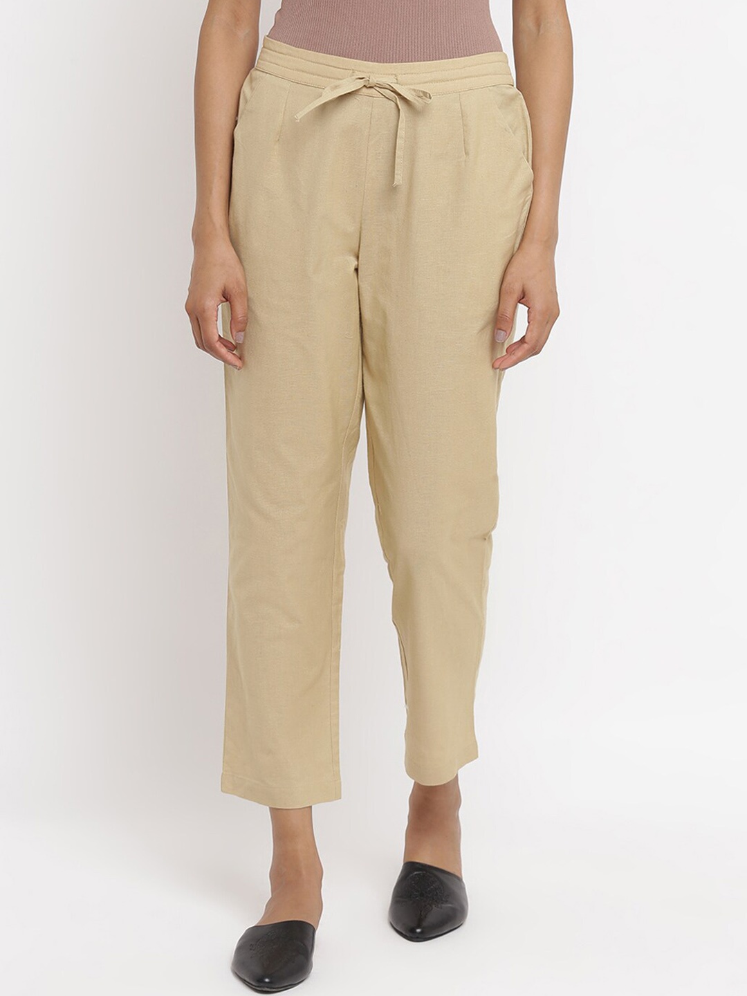 

W The Folksong Collection Women Beige Trousers