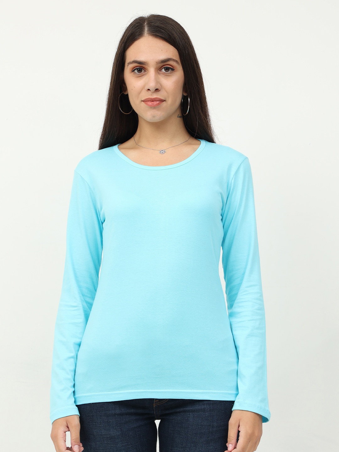 

Fleximaa Women Blue T-shirt