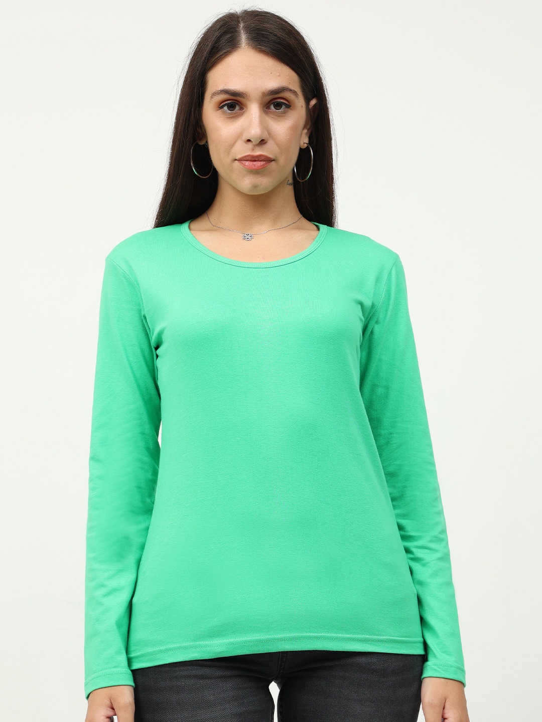 

Fleximaa Women Green T-shirt