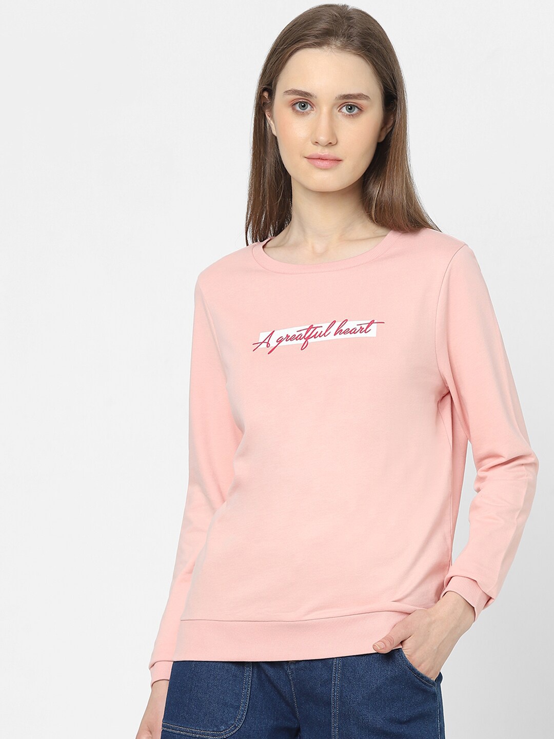 

Vero Moda Women Pink Sweatshirt
