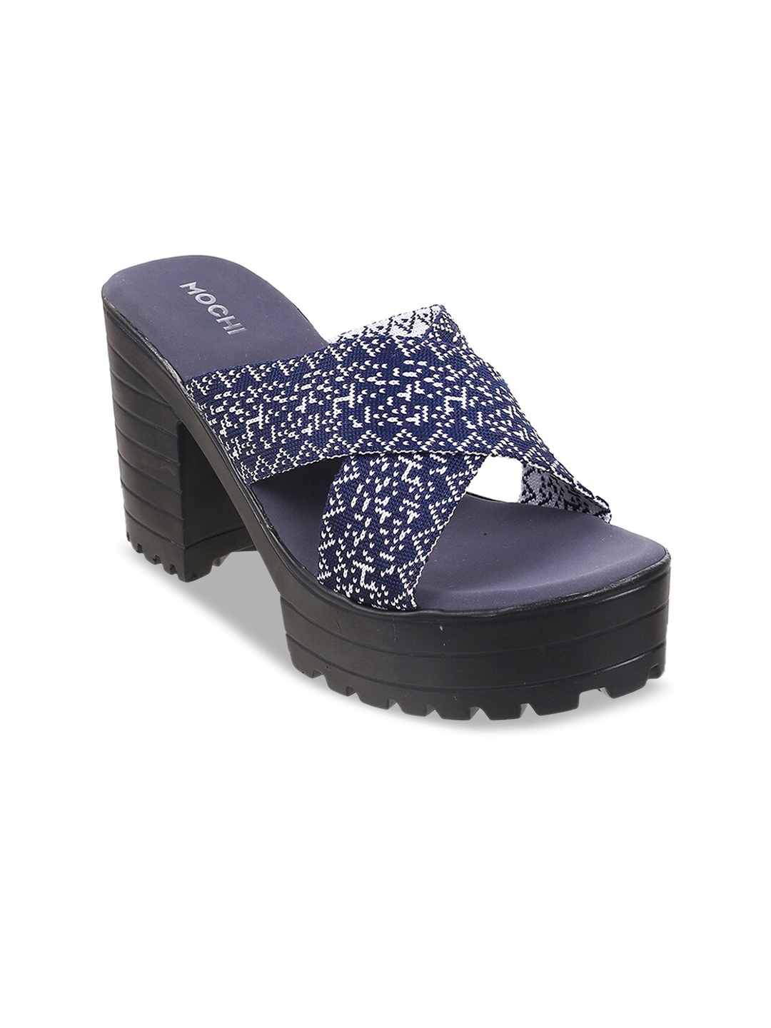 

Mochi Blue Platform Mules