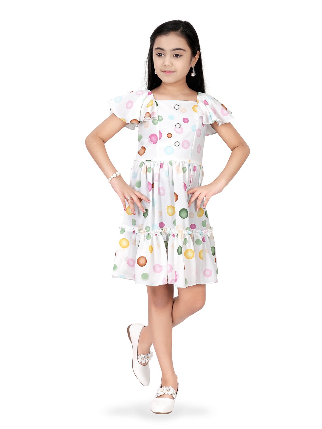

Tiny Girl Green A-Line Dress