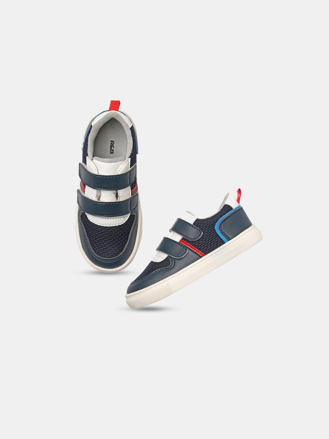 

R&B Boys Blue Woven Design PU Slip-On Sneakers