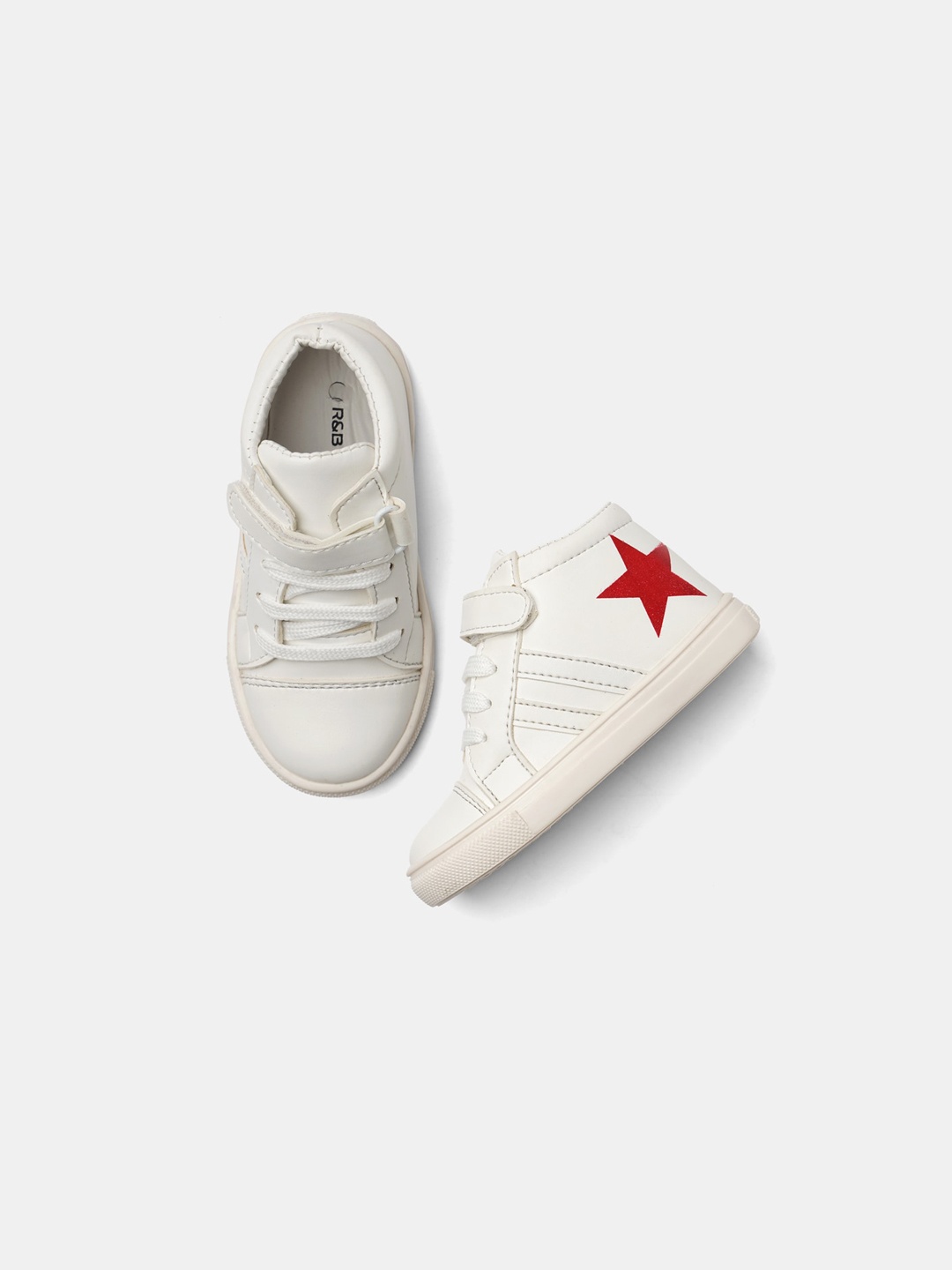 

R&B Boys White PU Sneakers