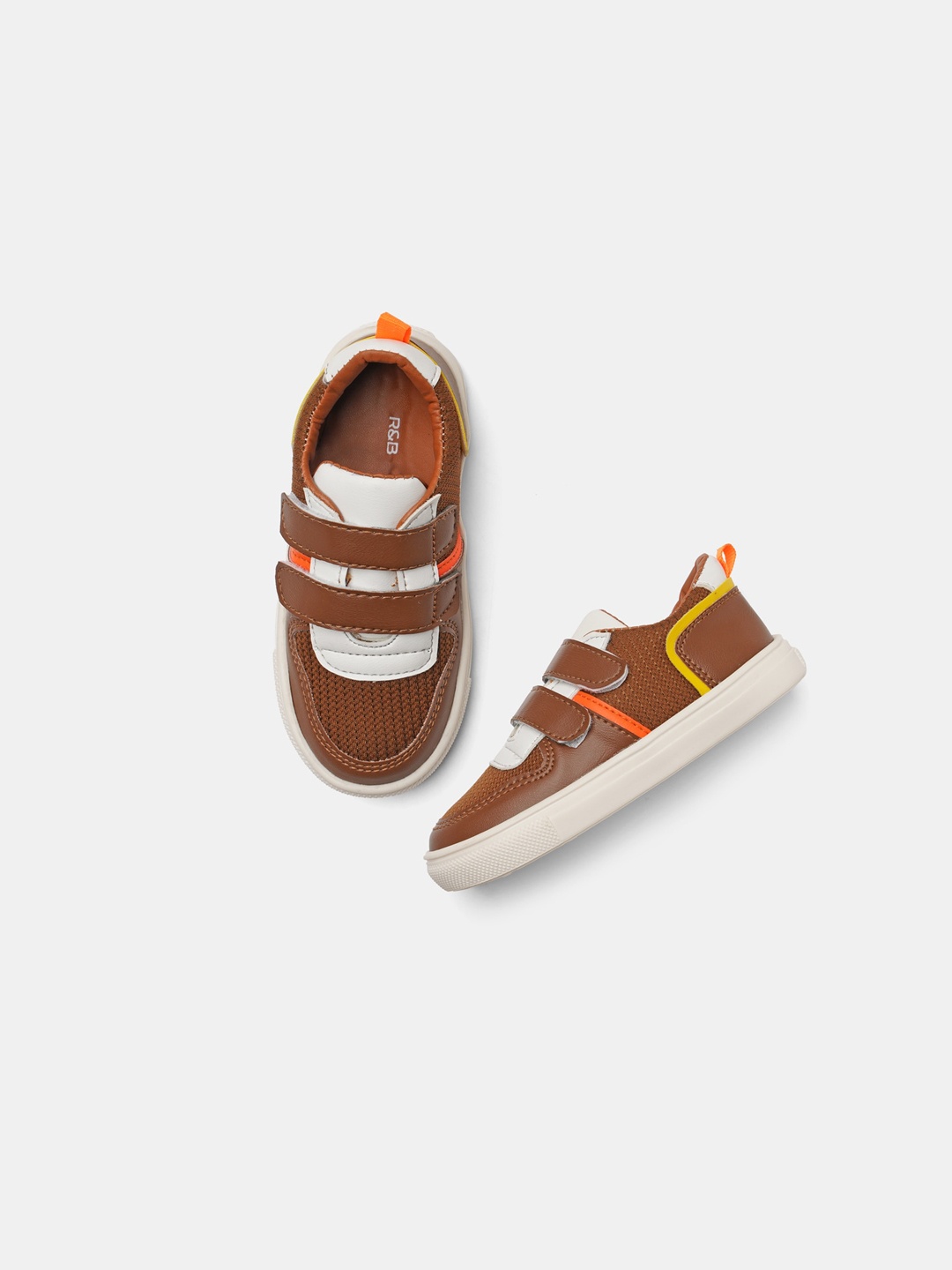 

R&B Boys Beige Textured PU Sneakers