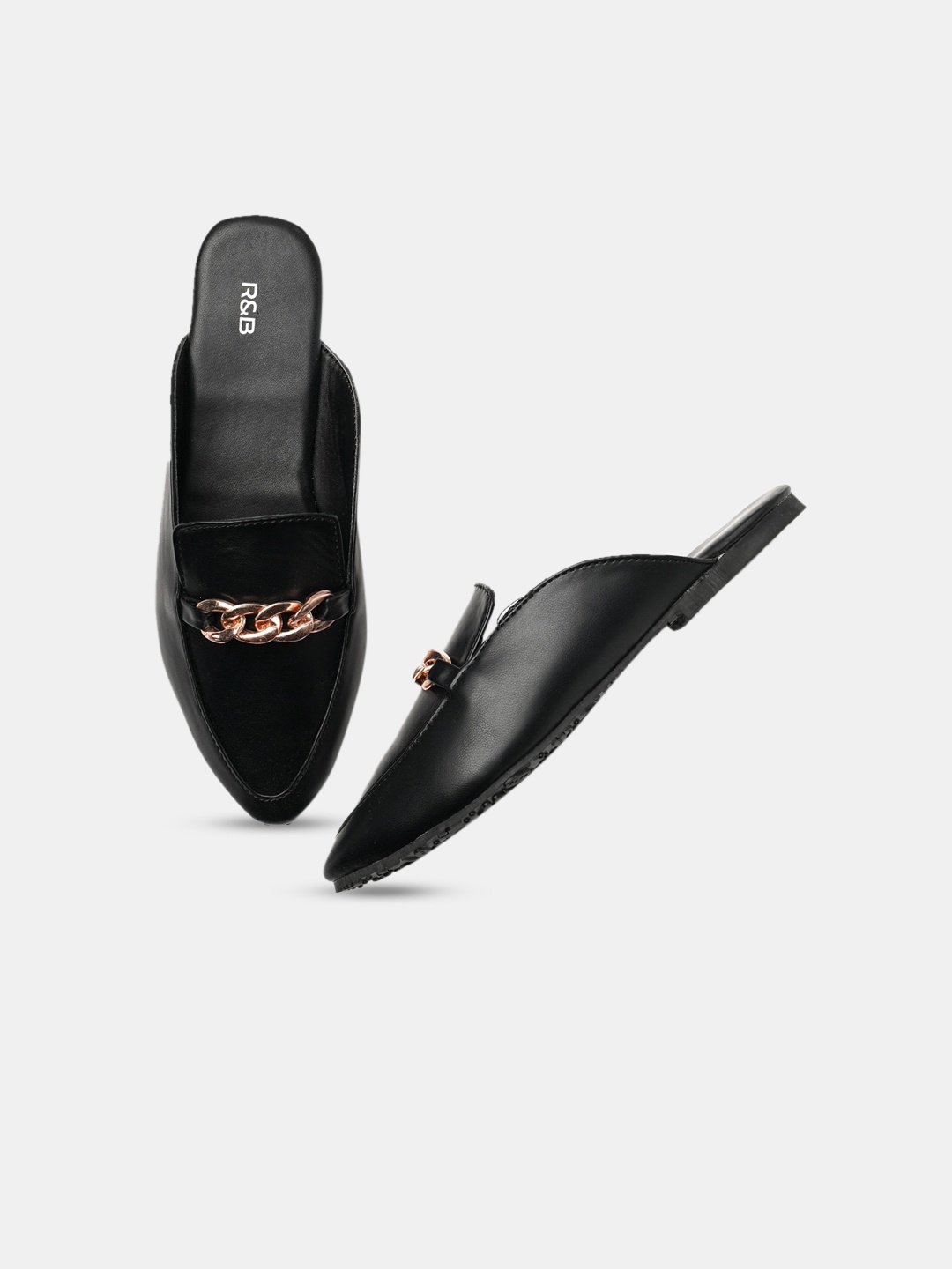 

R&B Women Black PU Loafers