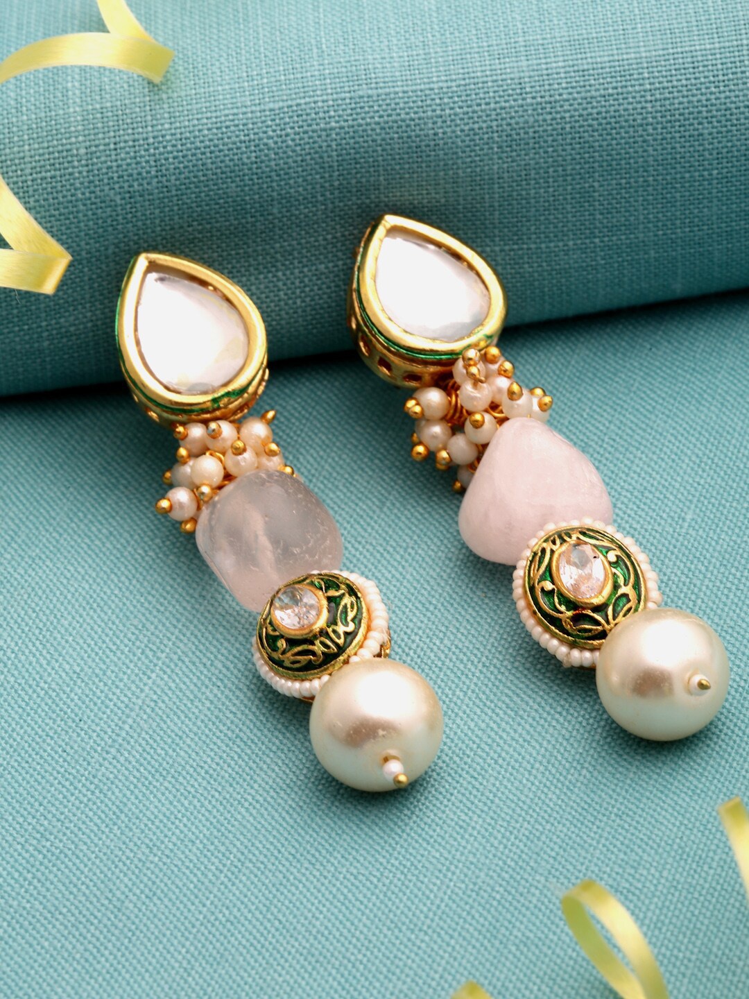 

DUGRISTYLE Green Classic Drop Earrings