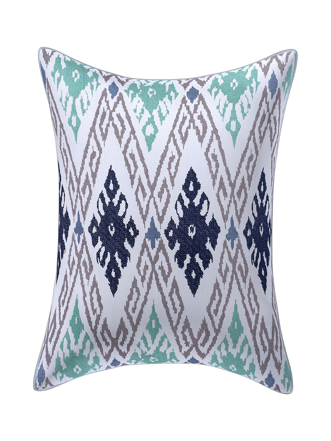 

INDHOME LIFE White & Green Floral Square Cushion Covers