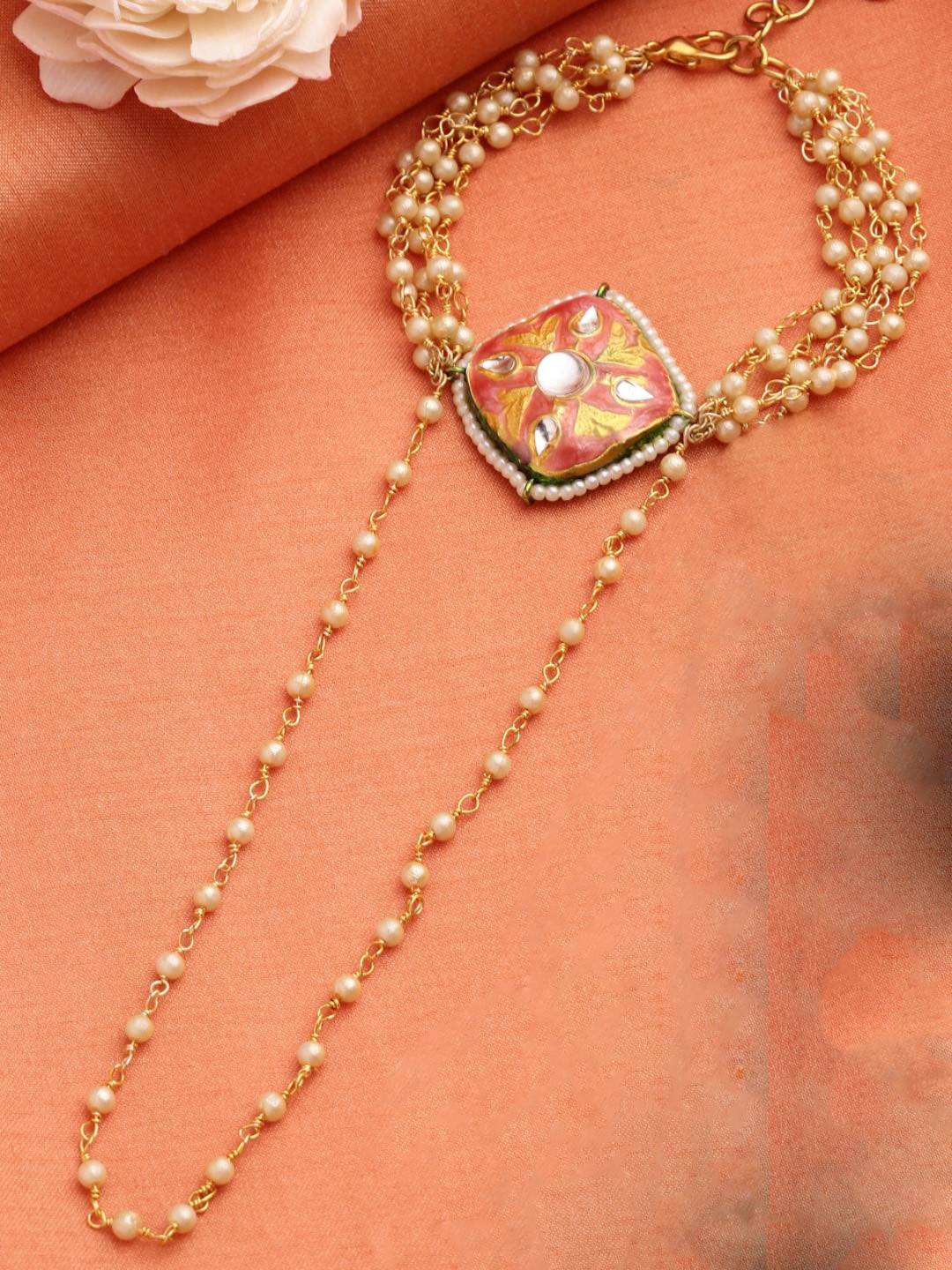 

DUGRISTYLE Women Pink Bracelet, Gold