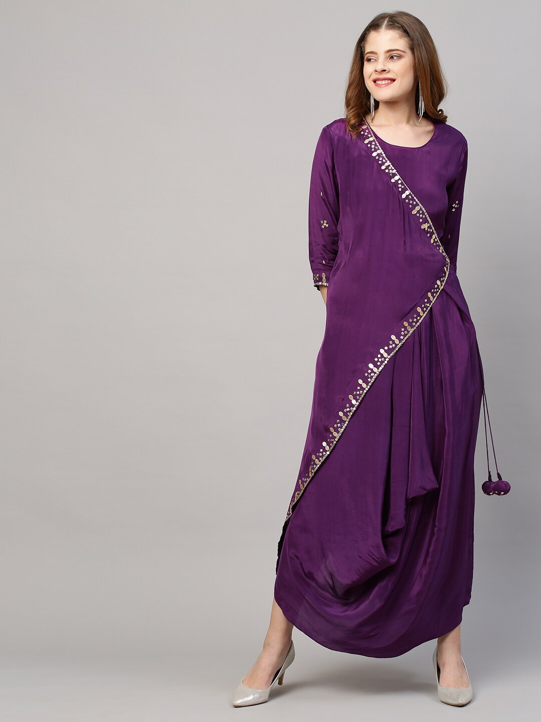 

Envy Me by FASHOR Purple Layered Crepe Maxi Dress