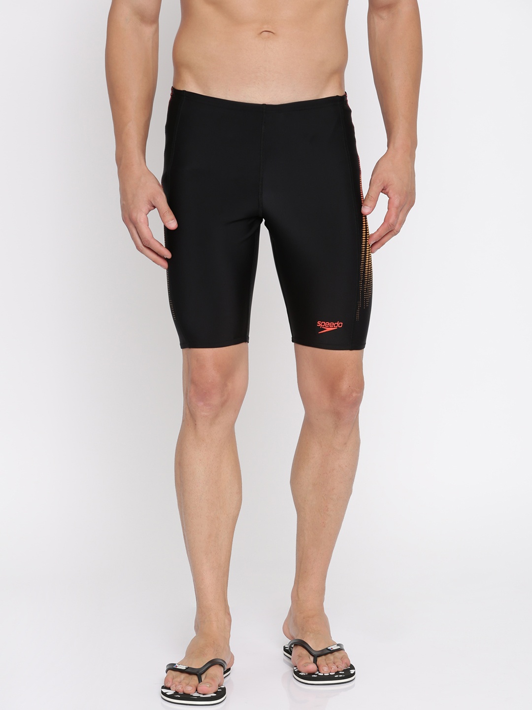 

Speedo Men Black Printed Swim Shorts 804512B457