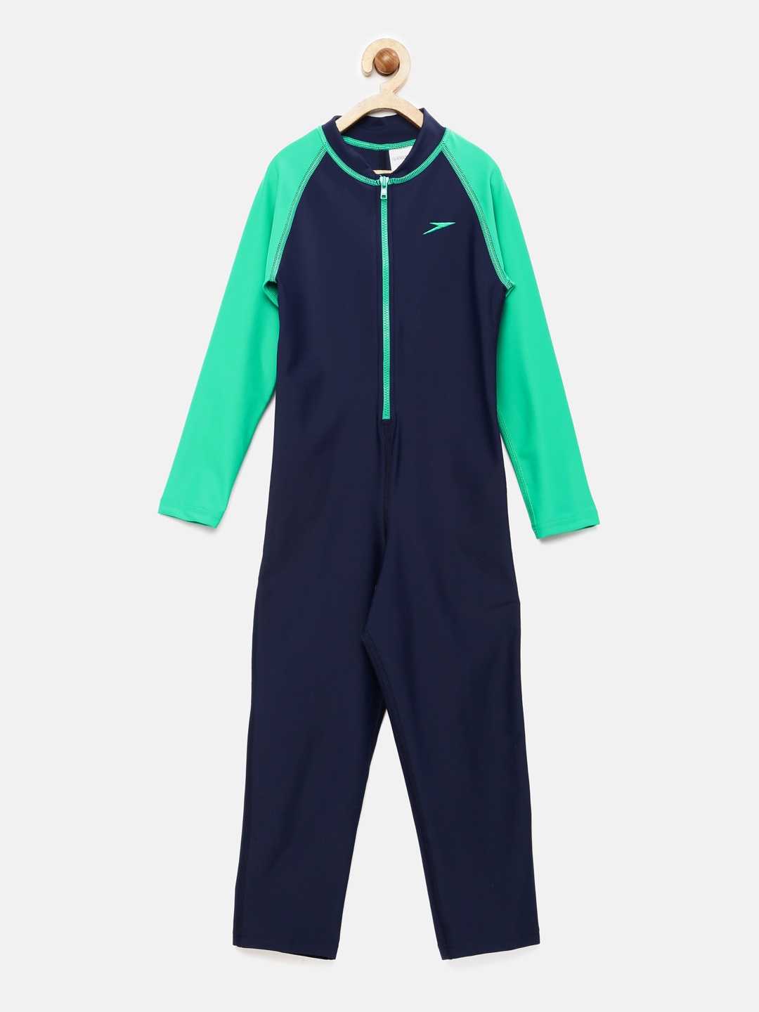 

Speedo Kids Navy & Green Swimsuit 804884B369, Navy blue