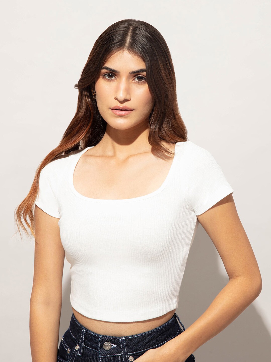 

20Dresses Women White Extended Sleeves T-shirt