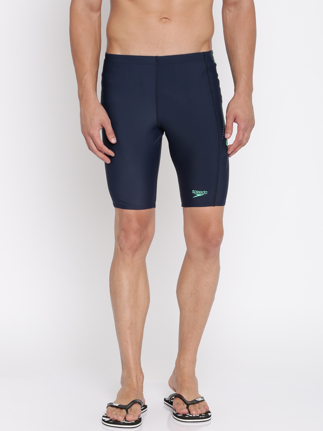 

Speedo Men Navy Printed Swim Shorts 809529B474, Navy blue