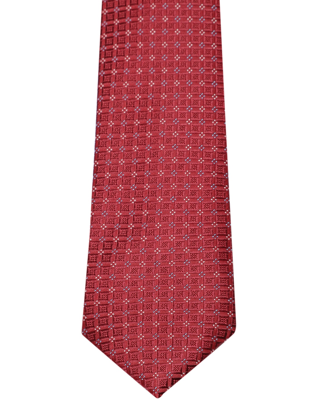 

INVICTUS Men Checked Microfiber Premium Formal Broad Tie, Maroon