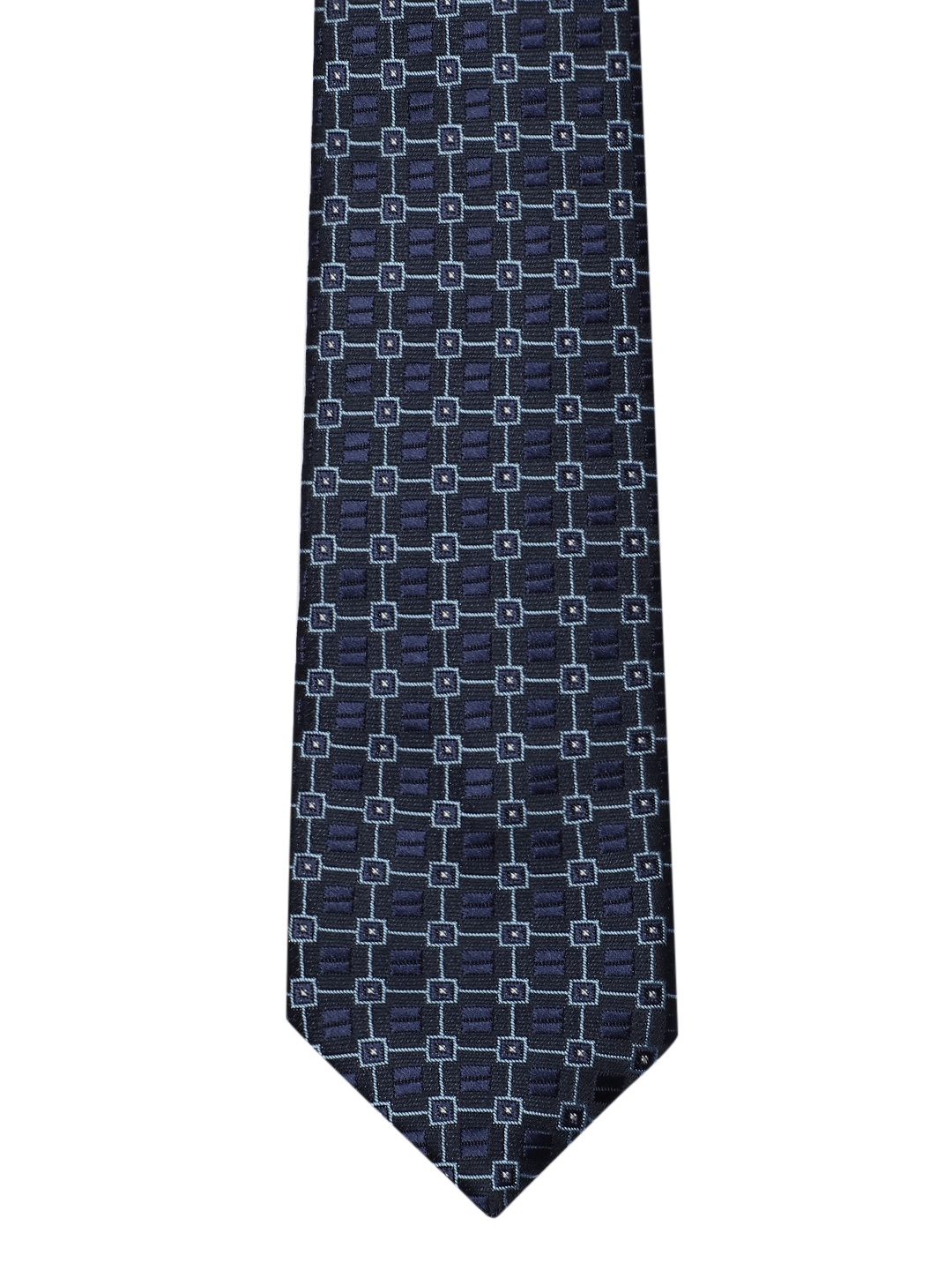 

INVICTUS Men Checked Microfiber Premium Formal Broad Tie, Navy blue