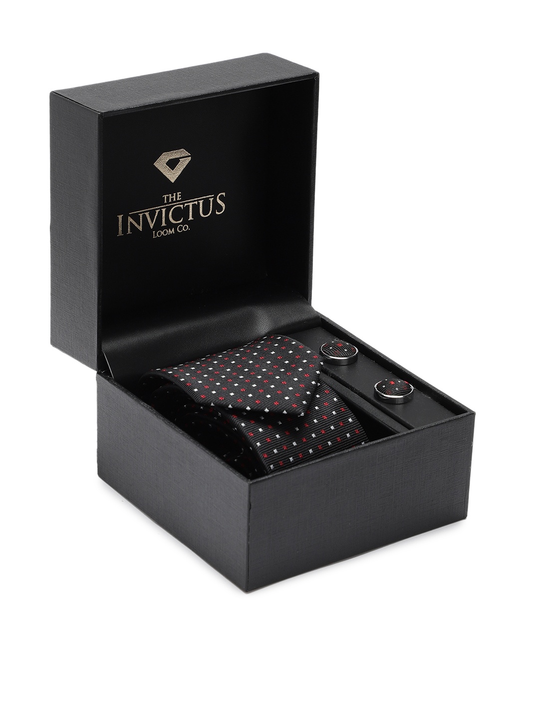 

INVICTUS Men Set Of Tie & Cufflinks, Black