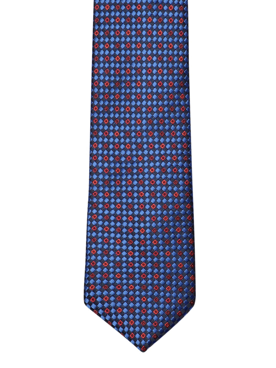 

INVICTUS Men Woven Design Microfiber Premium Formal Broad Tie, Navy blue