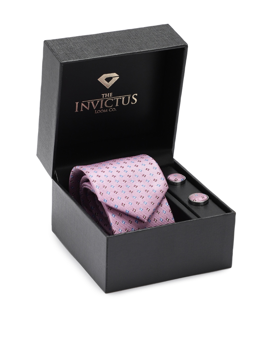 

INVICTUS Men Set Of Tie & Cufflinks, Pink