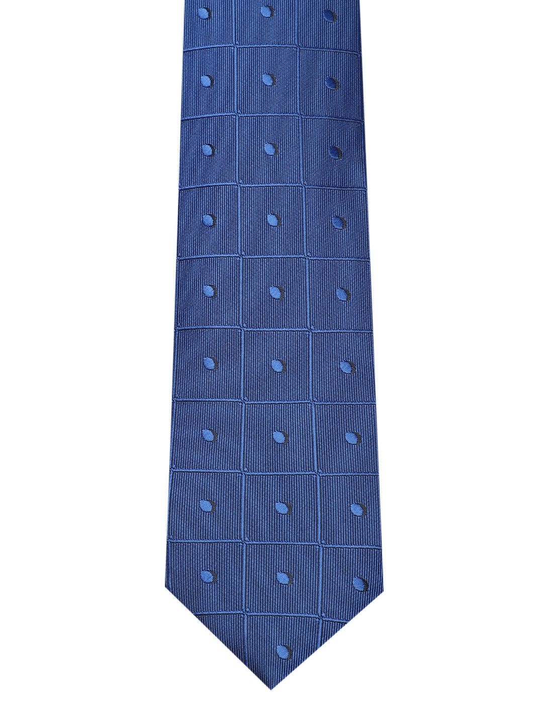 

INVICTUS Men Checked Microfiber Premium Formal Broad Tie, Blue