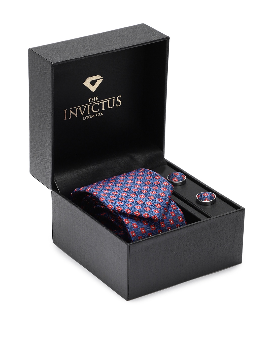 

INVICTUS Men Set Of Tie & Cufflinks, Blue