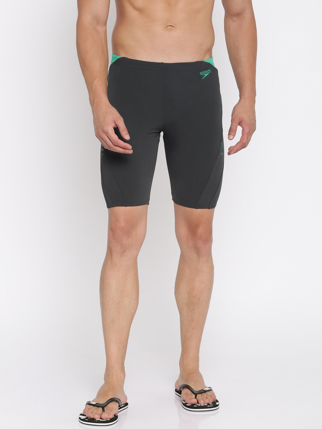 

Speedo Men Grey Printed Swim Shorts 810856B375