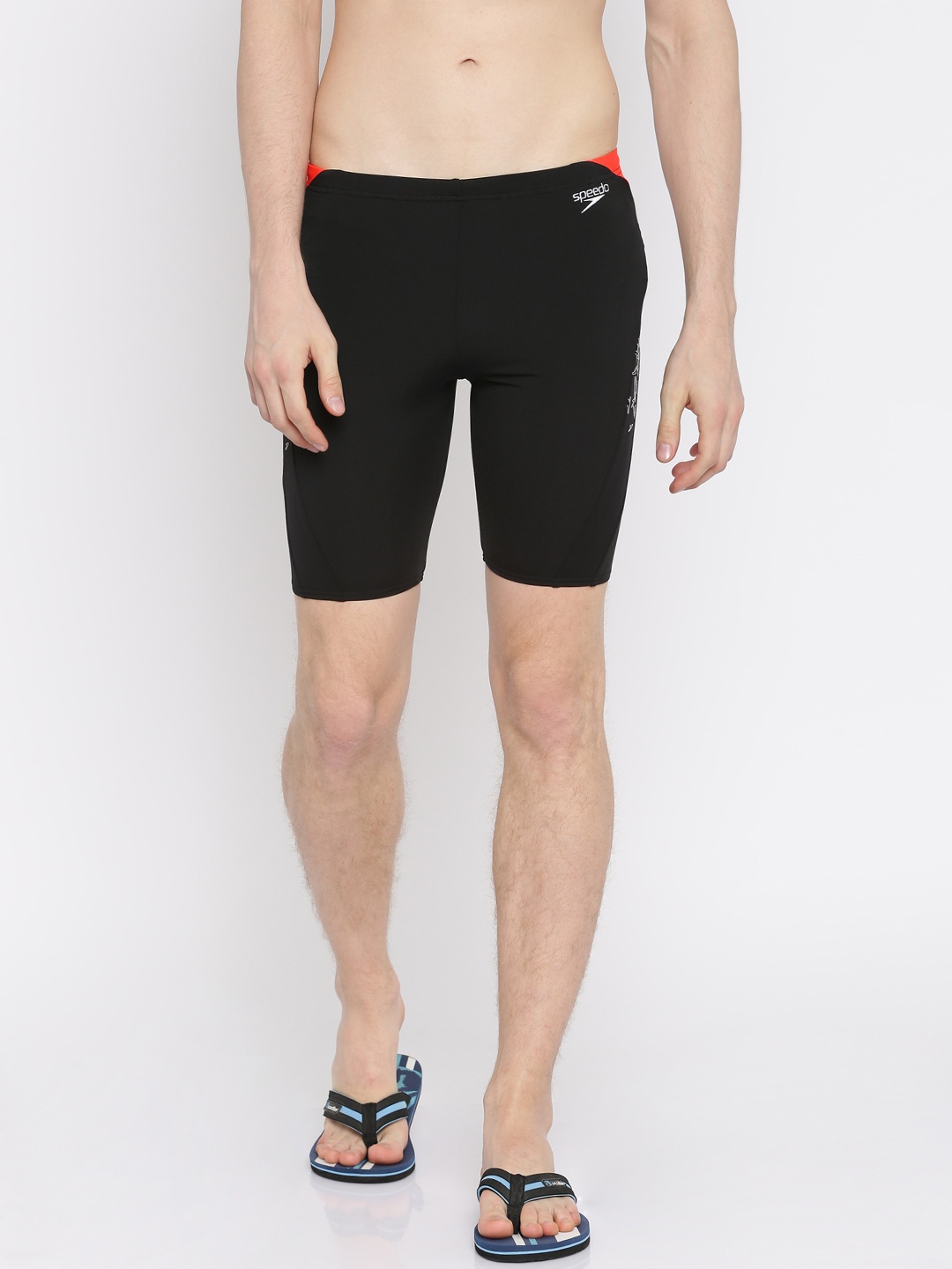 

Speedo Men Black Printed Swim Shorts 810856B444