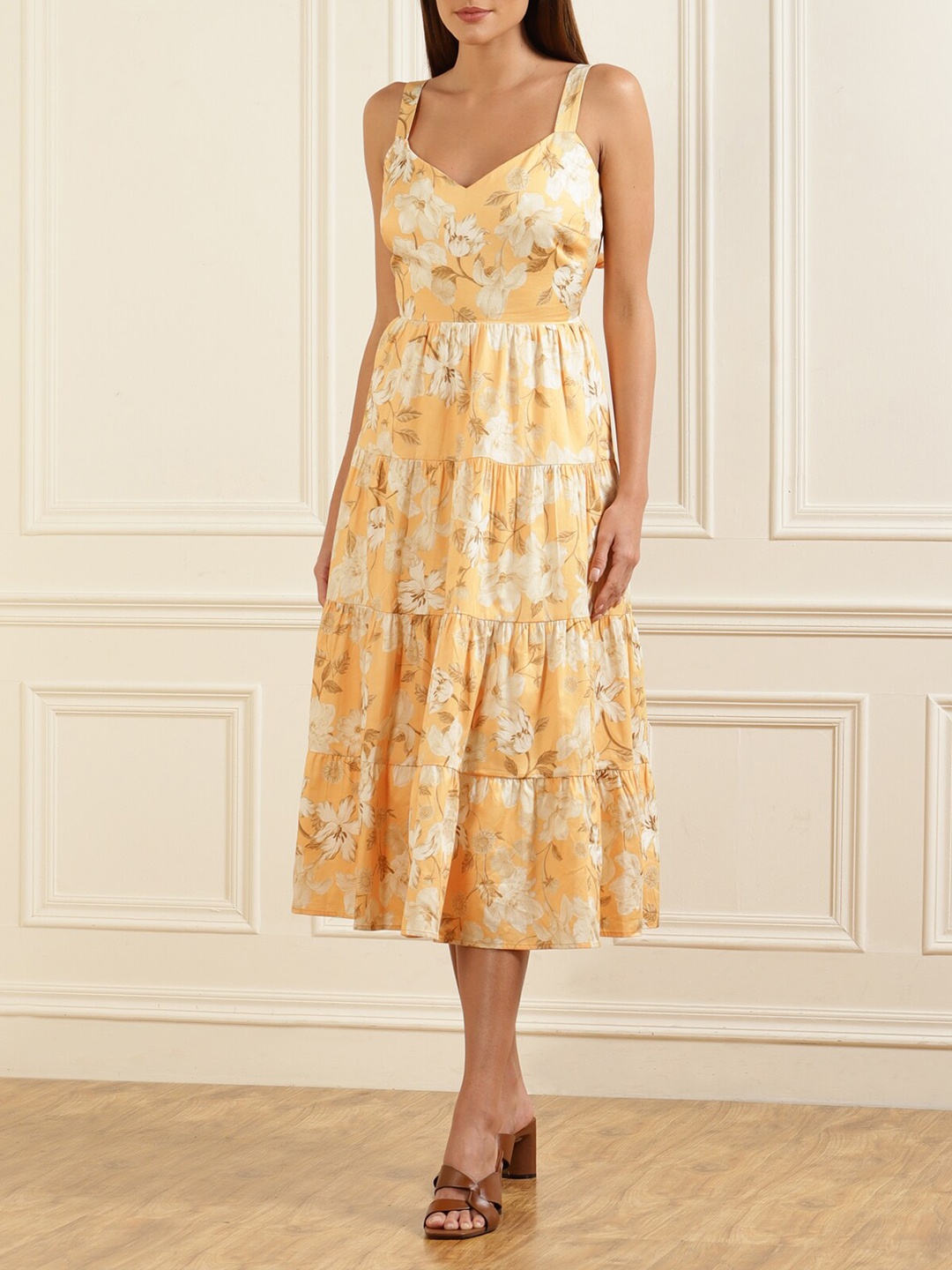 

Phase Eight Yellow Floral Maxi Dress