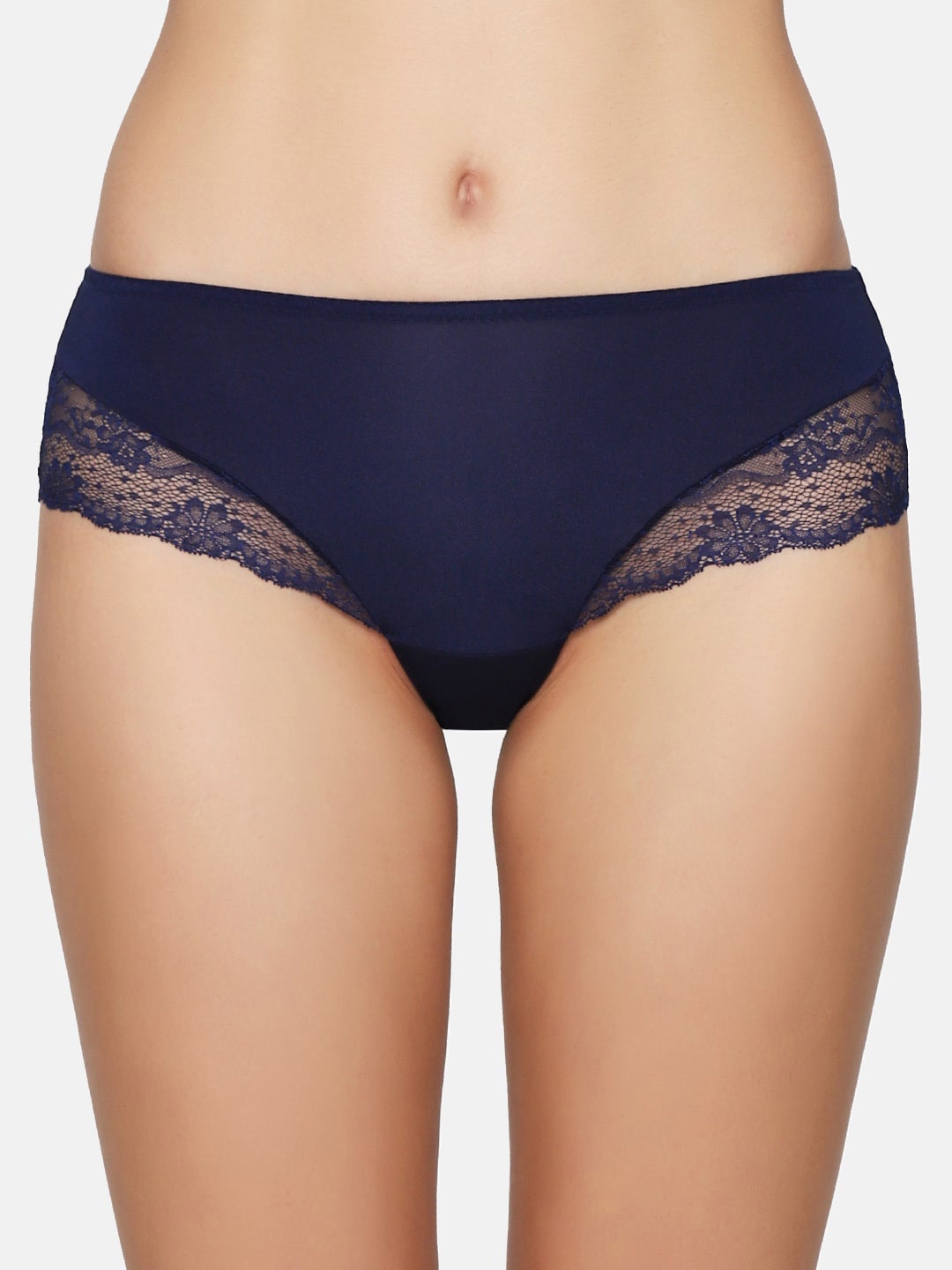 

Triumph Women Blue Solid Floral Lace Hipster Briefs