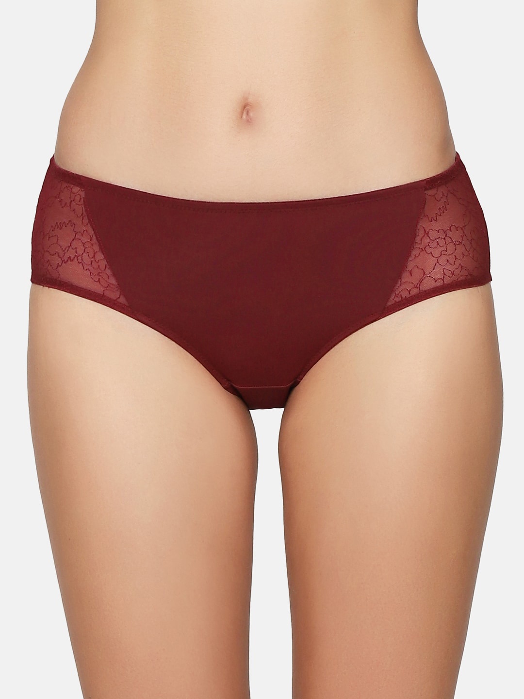 

Triumph Women Maroon Solid Seamless Hipster Briefs