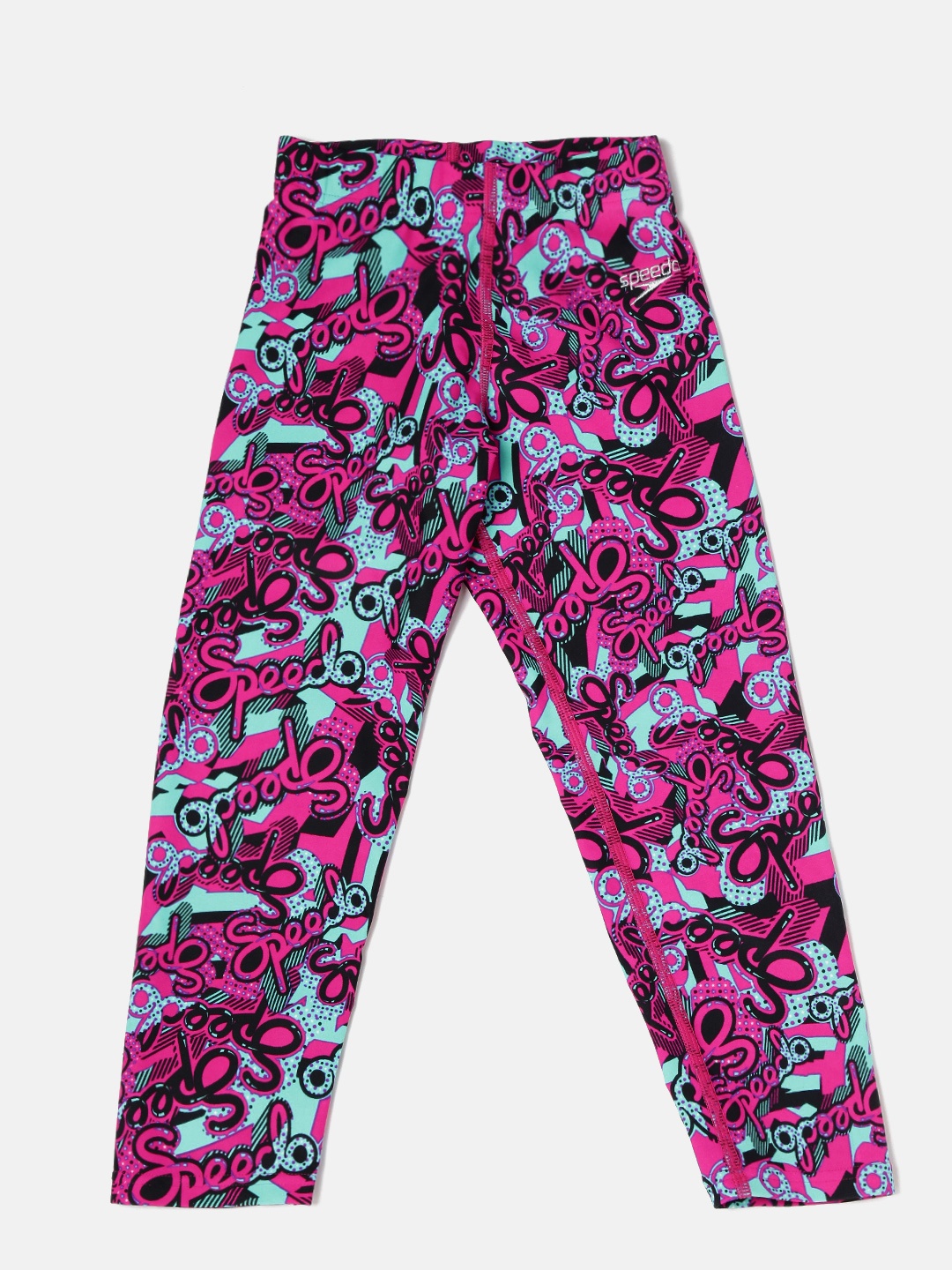

Speedo Girls Pink & Blue Printed Swim Capris 8PSG04B483