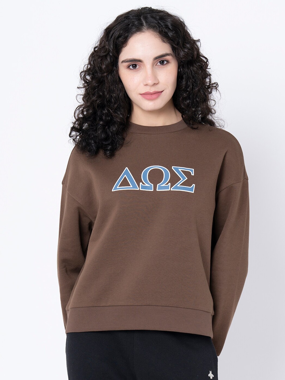 

Mode by Red Tape Women Brown Printed Sweatshirt