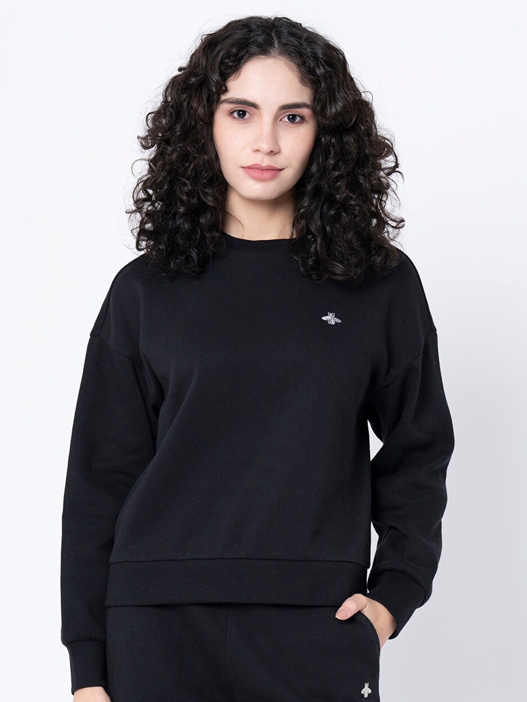 

Mode by Red Tape Women Black Sweatshirt