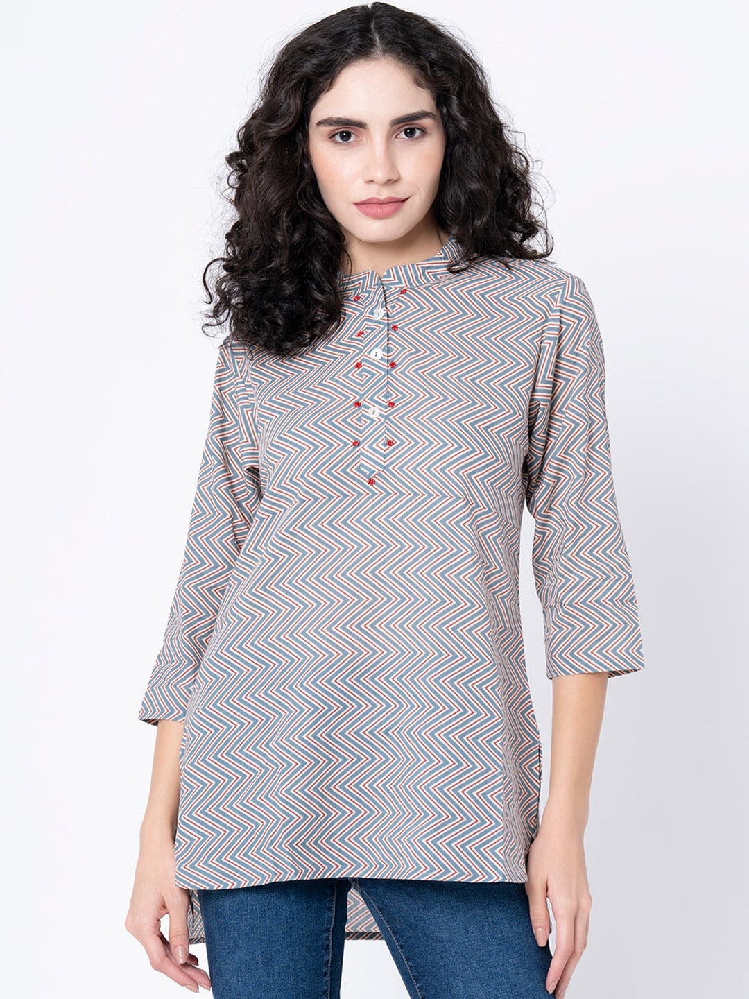 

Mode by Red Tape Women Multicoloured Geometric Kurta, Multi