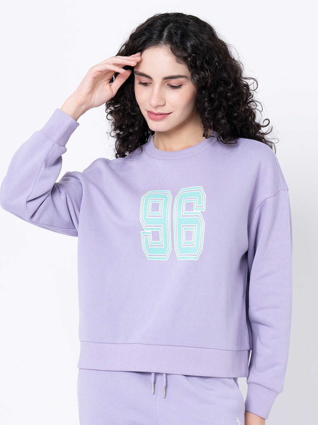 

Mode by Red Tape Women Purple Printed Sweatshirt