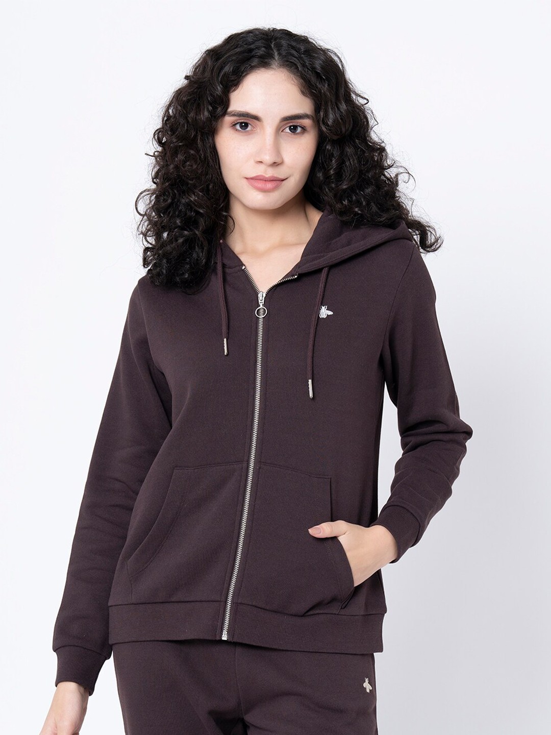 

Mode by Red Tape Women Brown Hooded Sweatshirt