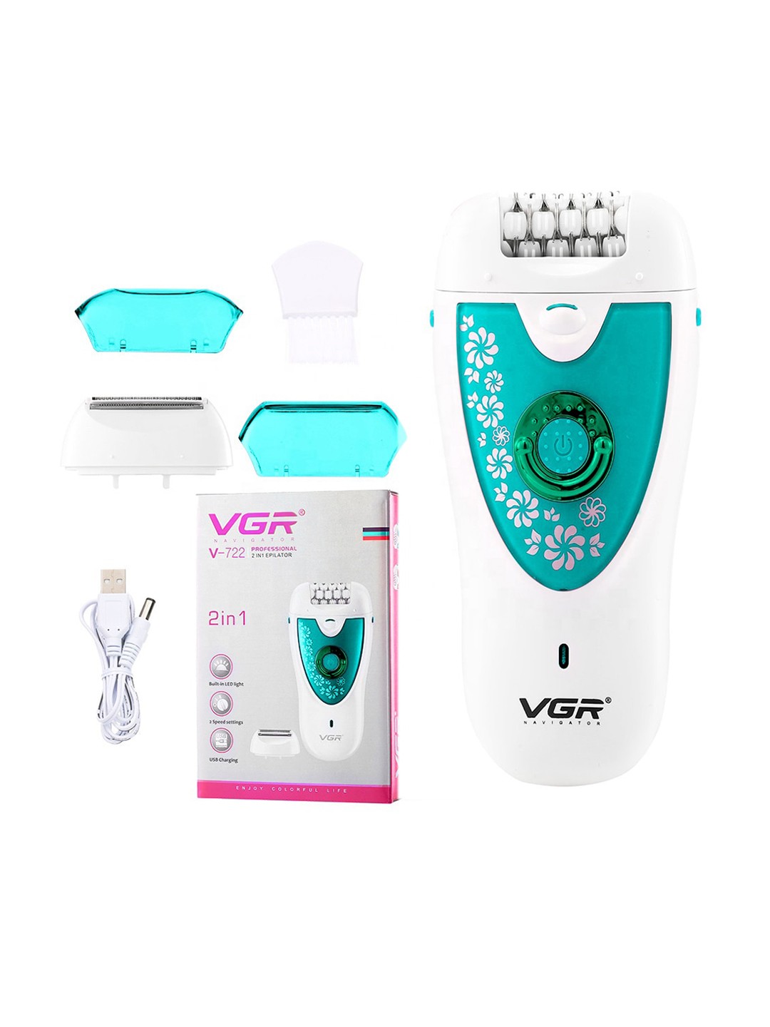 

VGR Green V-722 2-in-1 Epilator & Shaver