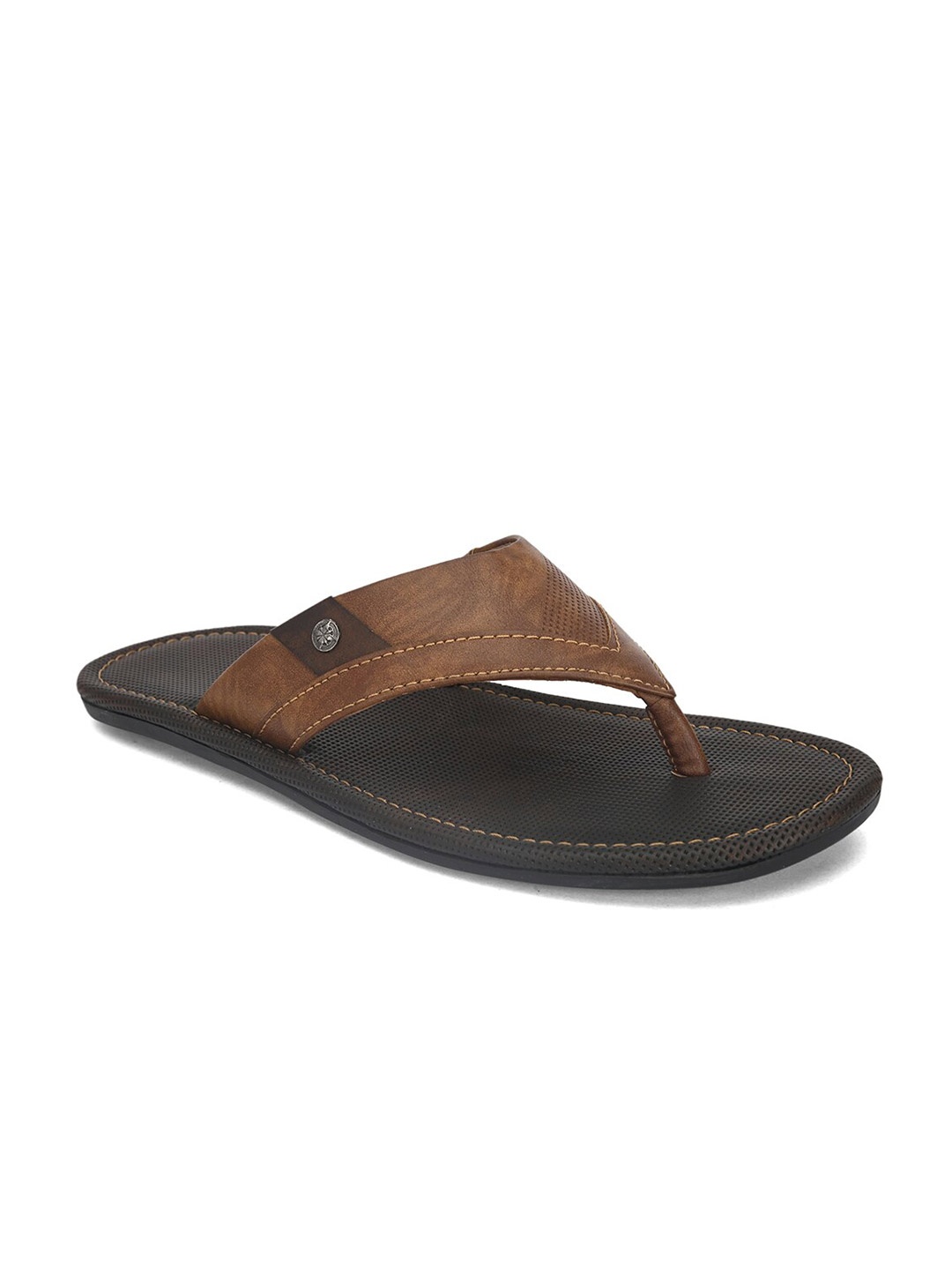 

Ferraiolo Men Brown & Black Comfort Sandals