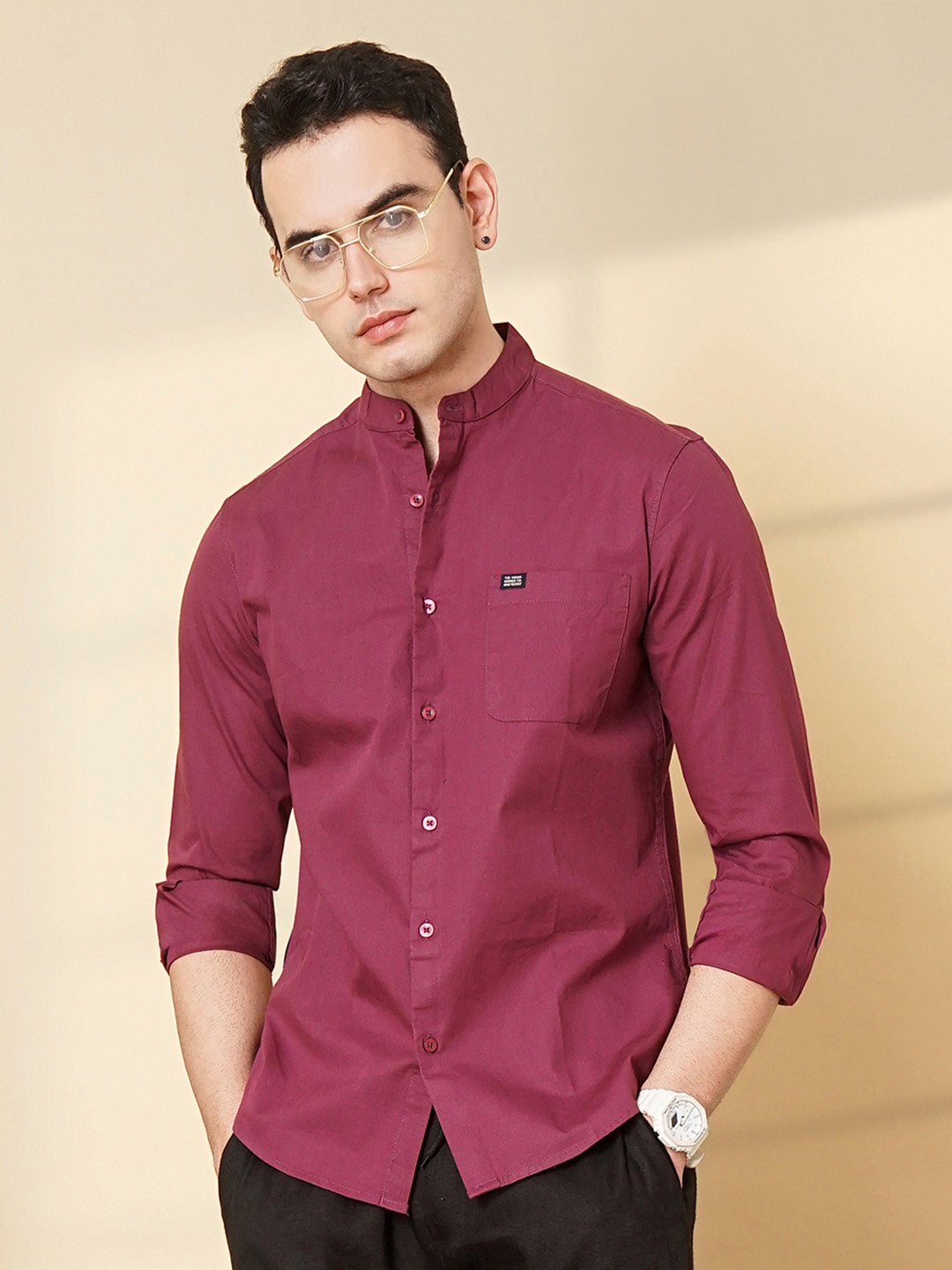 

The Indian Garage Co Men Purple Casual Shirt