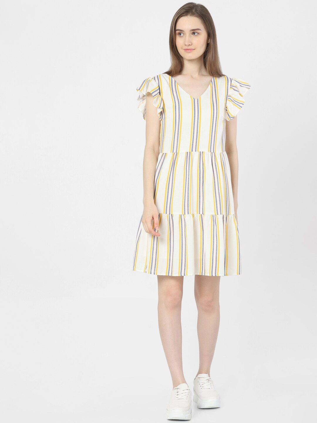 

Vero Moda Multicoloured Striped A-Line Dress, Multi